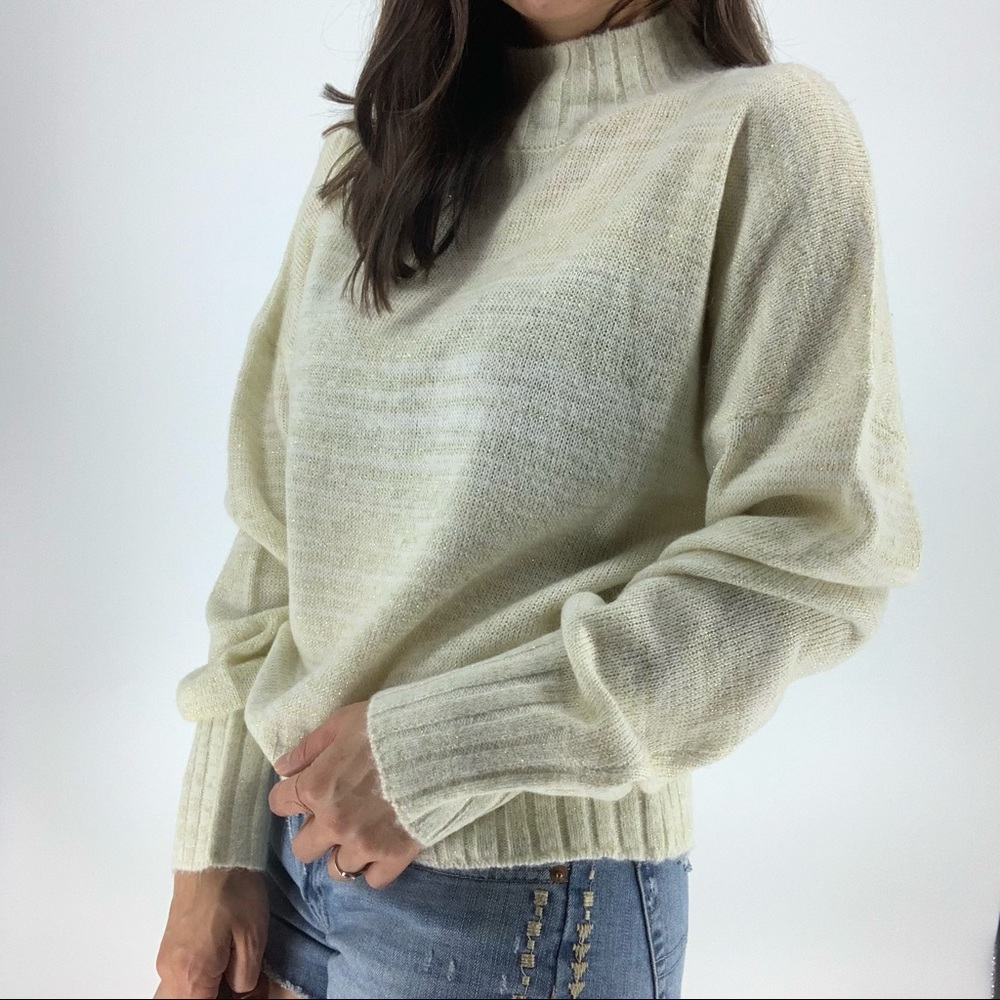 NSR Mock Neck Knit Sweater Medium NWT
